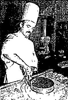 Maurice Delechelle baking cake